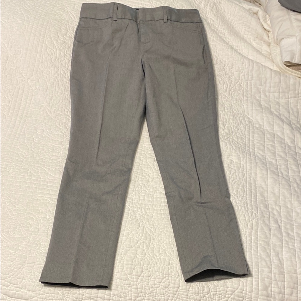 Banana Republic Gray Dress Pants Flat Front Straight Leg